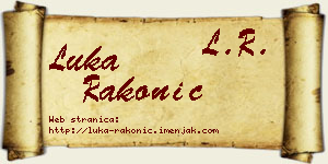 Luka Rakonić vizit kartica